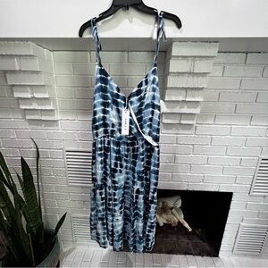 Gilli 1x NWT Blue and White Tye Dye Spaghetti Strap Dress